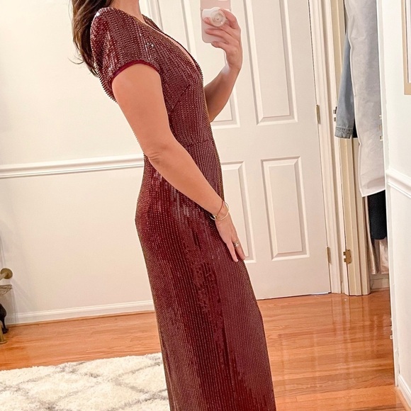 Haney Alessia Sequin Maxi Dress Gown 4 NWT - Picture 4 of 14